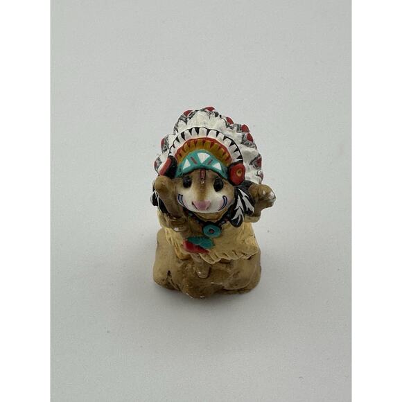 Wee Forest Folk 6 Piece Thanksgiving Figurine Set 1984-1994 Anette Petersen Sign - Picture 14 of 16